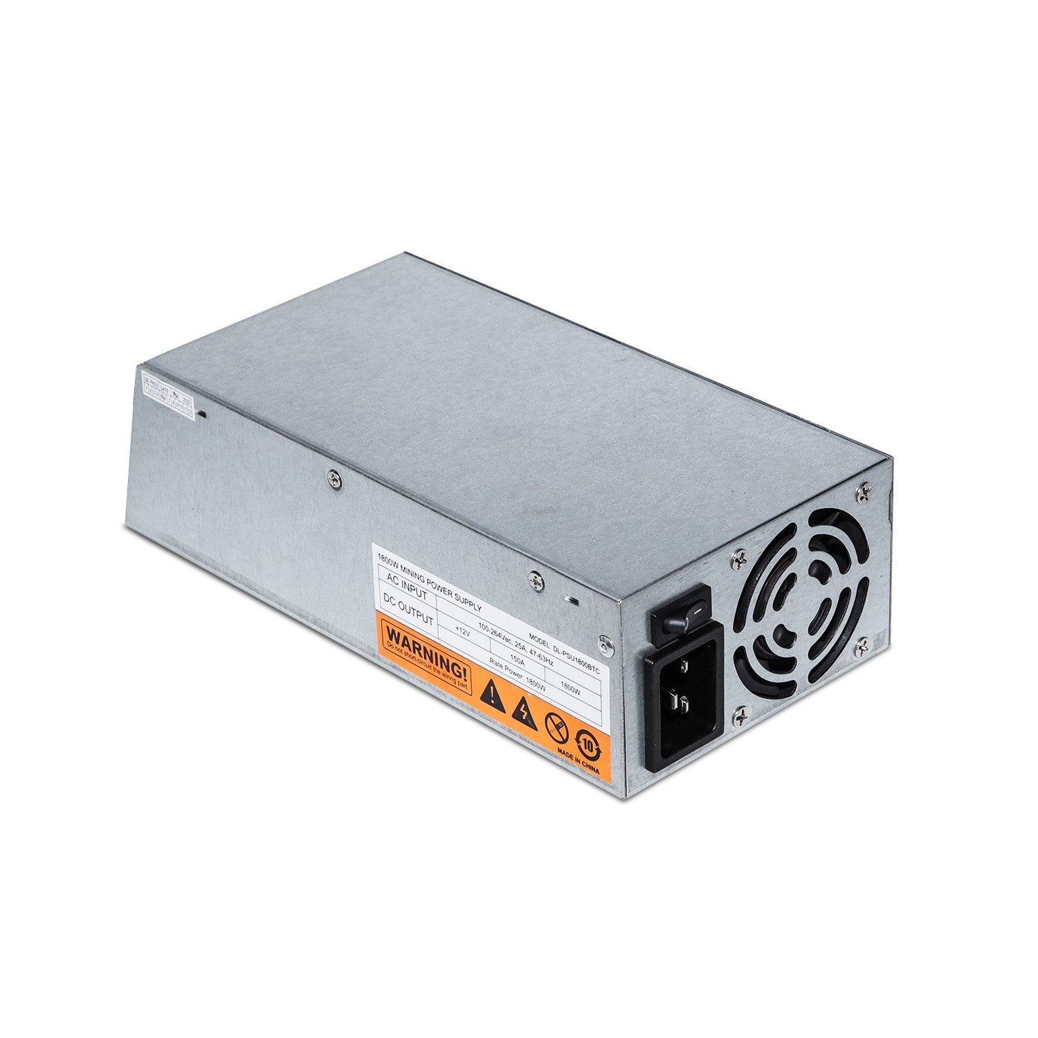 1800W Mining Power Supply Bitcoin Ethereum Miner 110V (100~240v) AC to DC Full 150A PSU GPU BTC ETH Graphics Video Card 2U